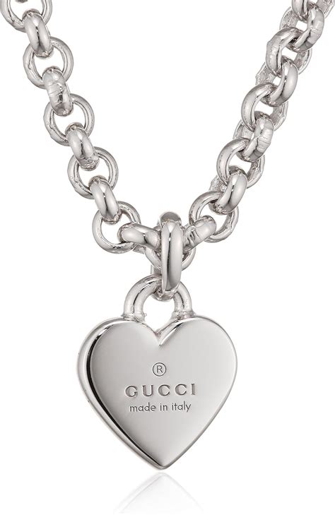 gucci trademark heart necklace|gucci toggle heart necklace.